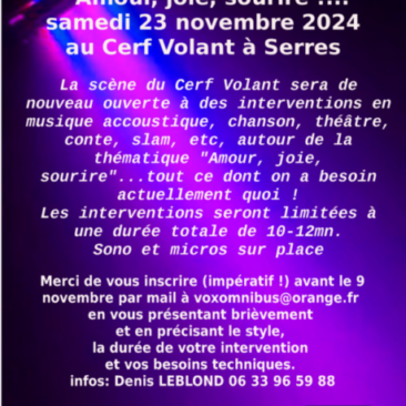 Scène ouverte du 23 nov 2024